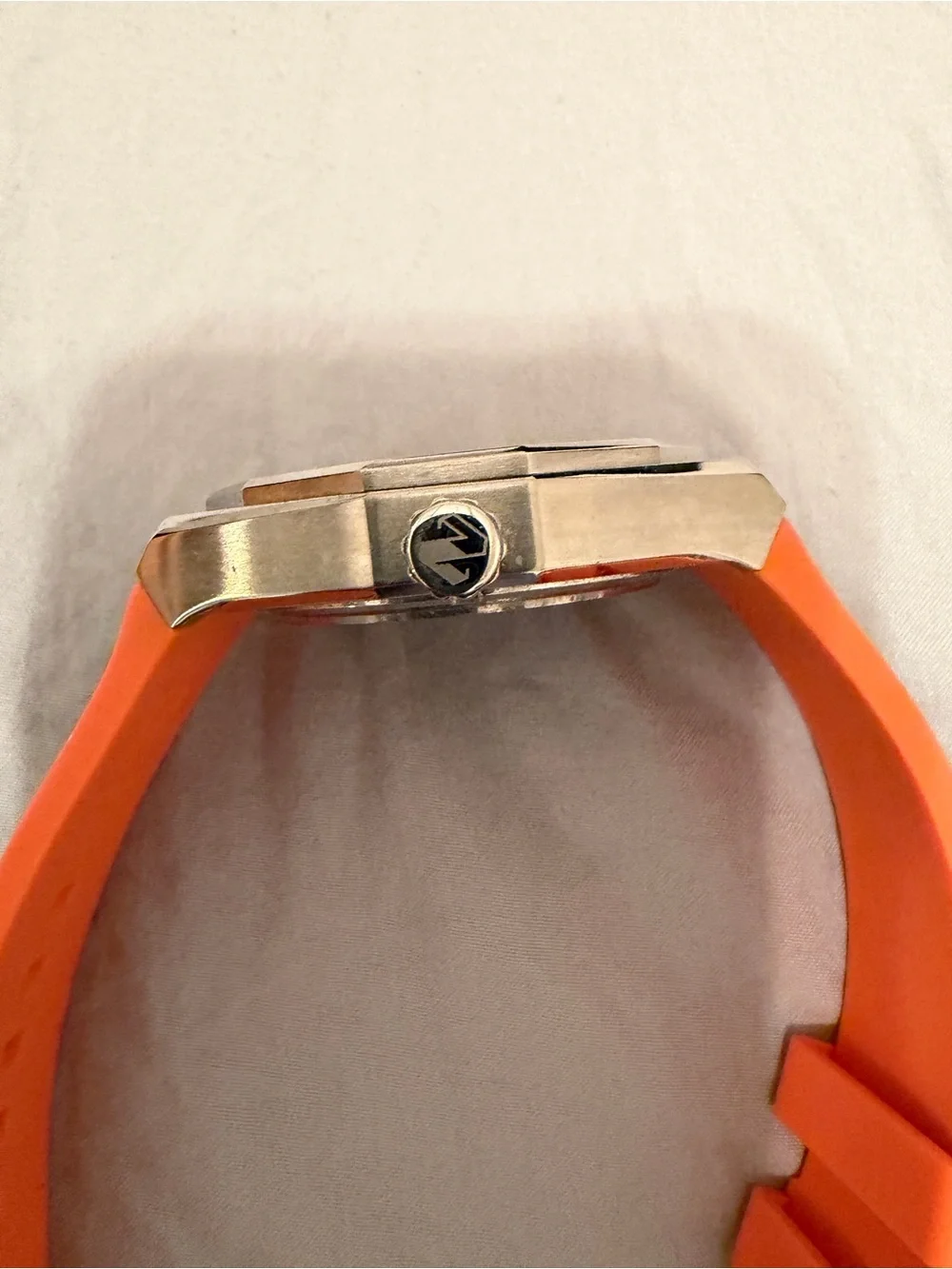 Noda Men's Skeleton Sport Watch in Black and Orange. New without tags.